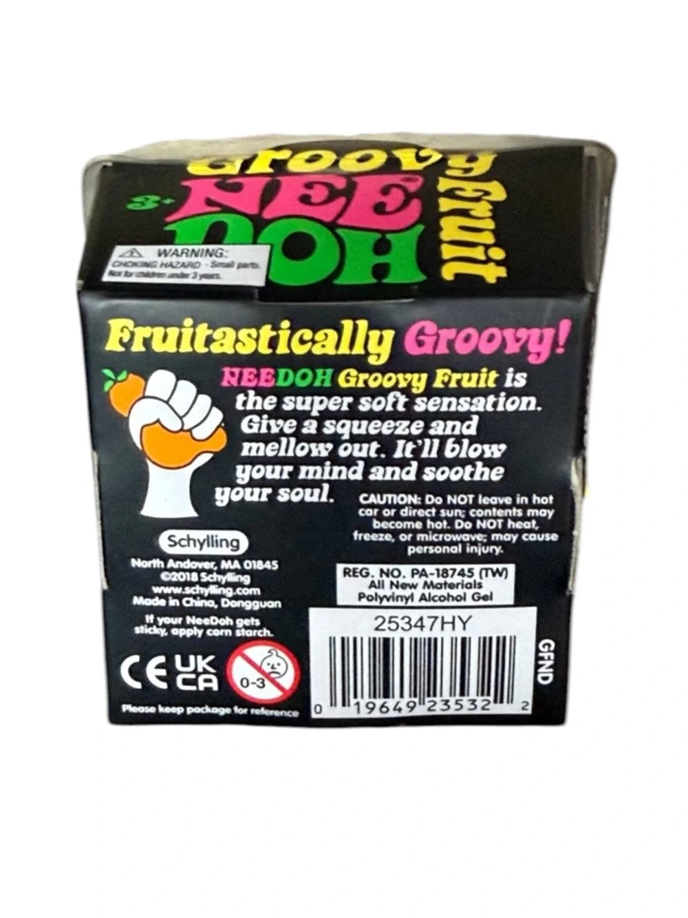 Schylling Groovy NeeDoh Fruit Basket Squishy Fidget Toy Set